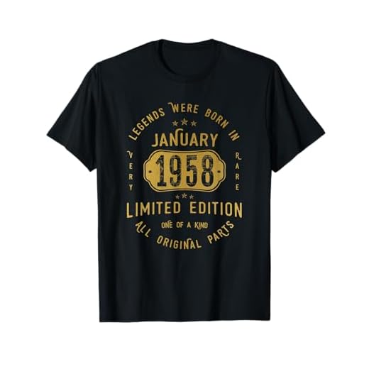 64 años Cumpleaños Las Leyendas nacen en Enero de 1958 Camiseta