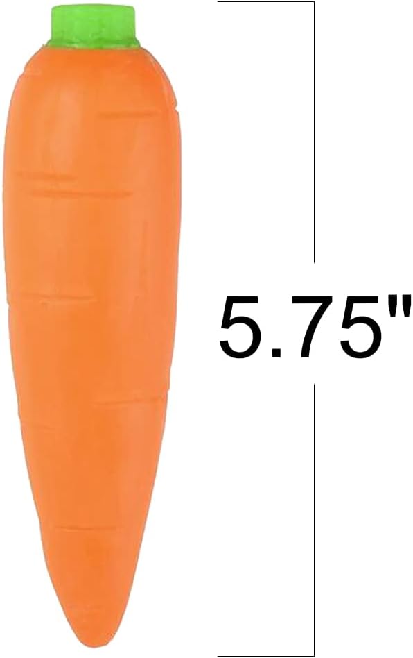 ArtCreativity Stretchy Carrot Toys for Kids, Set of 2, Stress Relief Fidget Sensory Toys for Autistic Children, Anxiety, and ADHD, Squeeze Toys Party Favors and Pretend Food Toys, Goodie Bag Fillers