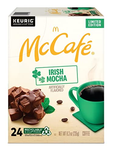 Image of McCafe Irish Mocha Limited Edition Coffee K Cups - Pack of 2 Boxes - 24 K Cup Pods Per Box - 48 K Cups Total - For Use In Keurig Coffee Makers - Limited Edition McCafe Flavor