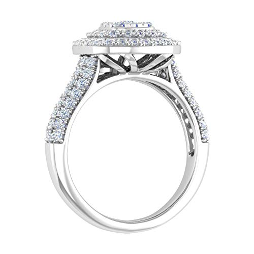 FINEROCK 1 Carat Cushion Shape Halo Diamond Engagement Ring in 10K Solid Gold2