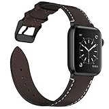Fullmosa Kompatibel Apple Watch Armband 42/44/45/49mm, Leder Band für Apple Watch Series...