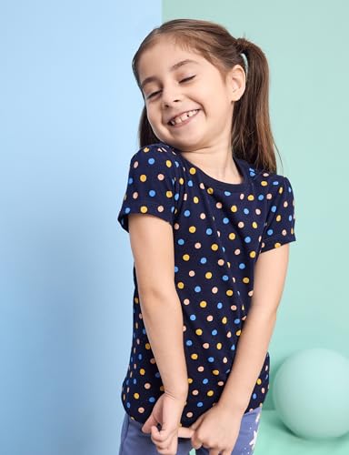 Image of Amazon Brand - Symbol Girls 100% Cotton Graphic Printed Half Sleeves Regular fit T-Shirt