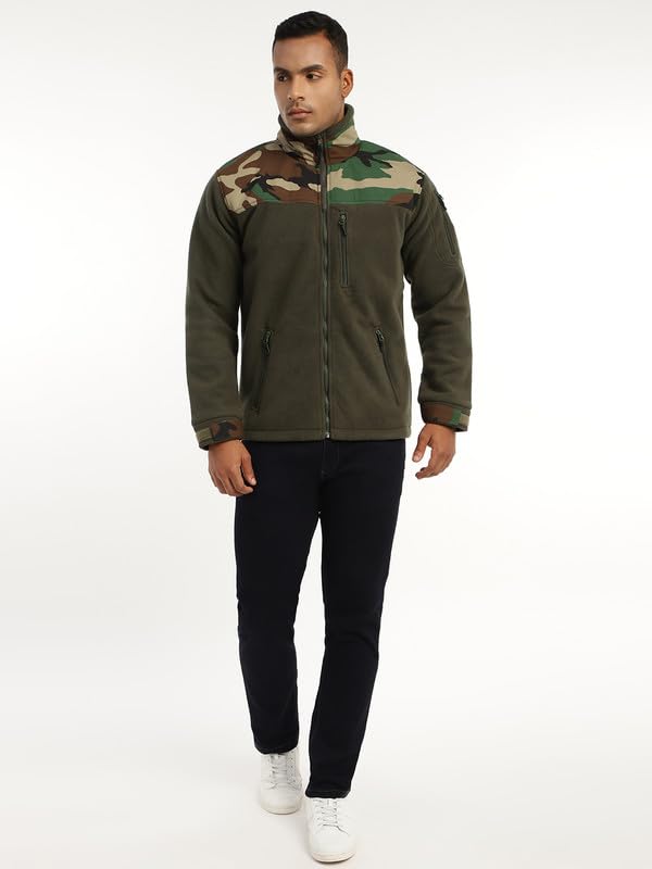 Image of MOUNTMILLER Men's Ripstop Dual Superbond HLKN Fleece Tactical Jacket | Water Repellant | Multi-Pocket | Abrasion-Resistant | Ideal for Outdoor, Hiking & Trekking