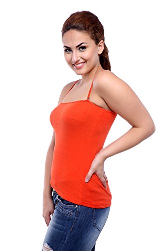 Image of Teemoods Women's Cotton Spaghetti Strap Camisole Slip - Adjustable Straps, Slim Fit, Soft Innerwear Tank Top for Layering & Everyday Comfort