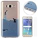 Produktbild CaseHome Case for Samsung Galaxy J5 2016/J510FN Hülle Weiche (with Displayschutzfolie) Flexibel Klar Gel Silikon Stoßfest Durchsichtig mit schönem farbenfrohem Muster-Fliegen-Pinguin