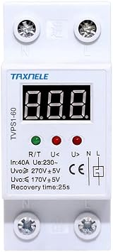 Voltage Protection Device 40a 63a 220v auto Reconnect Under Voltage Protective Device Voltmeter Relay Voltage Regulators
