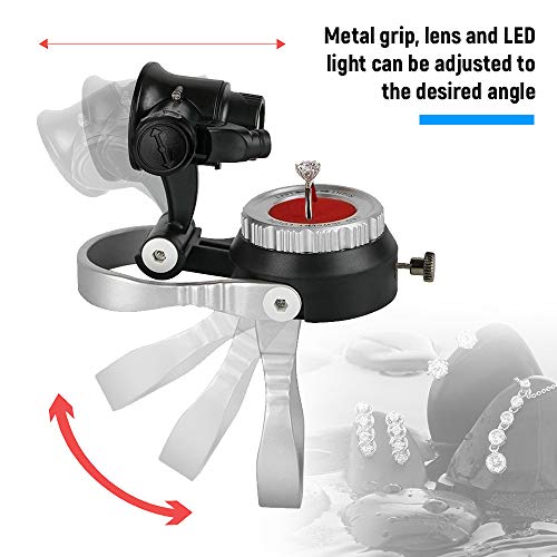 Lupa de joias Lupa Lupa com iluminação LED 15X / 25X / 55X Ampliação para colecionador de selos joal