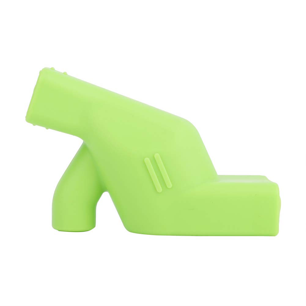 Tomotato Cute Faucet Cover, Silicone Bath Spout Cover Hand Wash Helper Water Spout Extender for Bathroom Sink Kitchen Counter (Green)