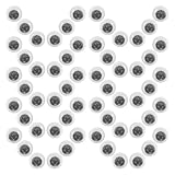 SEWOART 180 Selbstklebende Wackelaugen aus Kunststoff Schwarz Weiß 8mm Bastelaugen für Selbstgemacht Aufkleber für Stoffpuppen und Tierkreationen