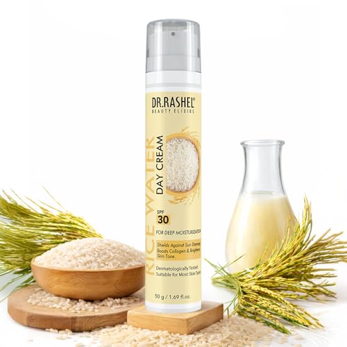 Image of Dr.Rashel Rice Water Day Cream, Deep Moisturizing Face Cream, Collagen Boosting, Brightening Formula, 50g