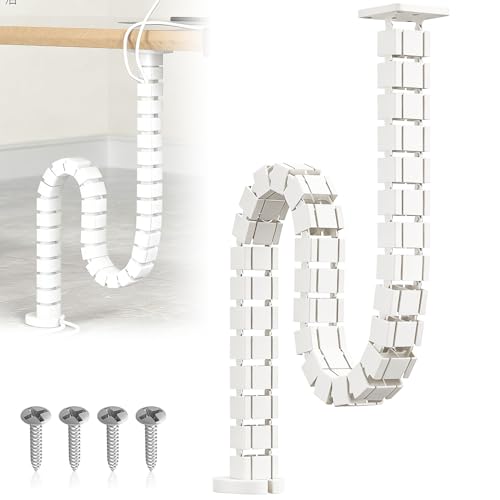 KOVSGQ Colonne Vertebrale Cable Management Guide-Câbles Carré Gaine Cable De Bureaux à Hauteur Réglable Et Fixe 125mm Slim Line Guide-Câbles Carré pour...