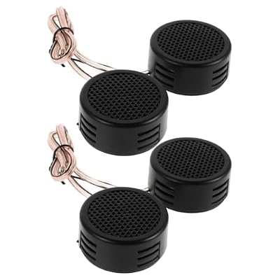 HEANUJJ 2pairs Car Tweeter Speakers Mini Dome High Fidelity Sound Compact Design for Dashboard and Door Installation Enhance Auto Audio System Treble Clarity