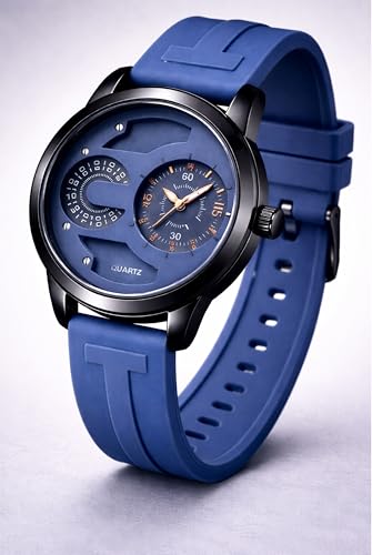 Image of CERO Men's Quartz Watch | Prime Collection Dual Dial | Silicone Strap | Analogue | Sporty Style
