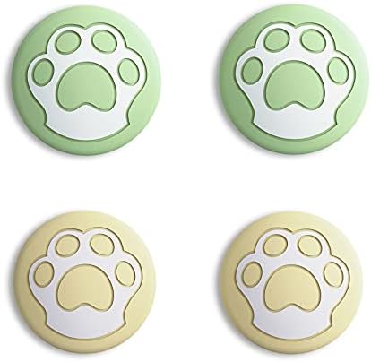eXtremeRate PlayVital Joystick Caps do Switch,Thumb Grip Caps do Switch Lite,Silikonowa Osłona Analogowa do Switch OLED Joycon Uchwytów na Kciuk do Switch & Switch Lite & Switch OLED-Królik&Wiewiórka