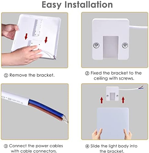 ASHUAQI LED Ceiling Light, 36W Warm White Ceiling Light 3000K, 4250LM Square Ceiling Lights for Kitchen, Bedroom, Hallway, Utility Room, Toilet, Porch, Laundry, Balcony, Lounge, Ø23CM