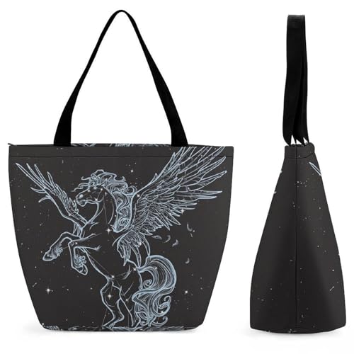 Sac à main pour femme Cheval Volant : grand sac de shopping et voyage à bandoulière