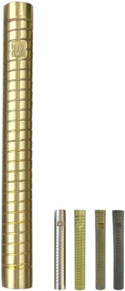 A&S Brass Mezuzah Case With Scroll For Door Weatherproof Metal Mezuza Cover Home Blessing and Protection Housewarming Gift (Gold/Twisted, 6 Inches)