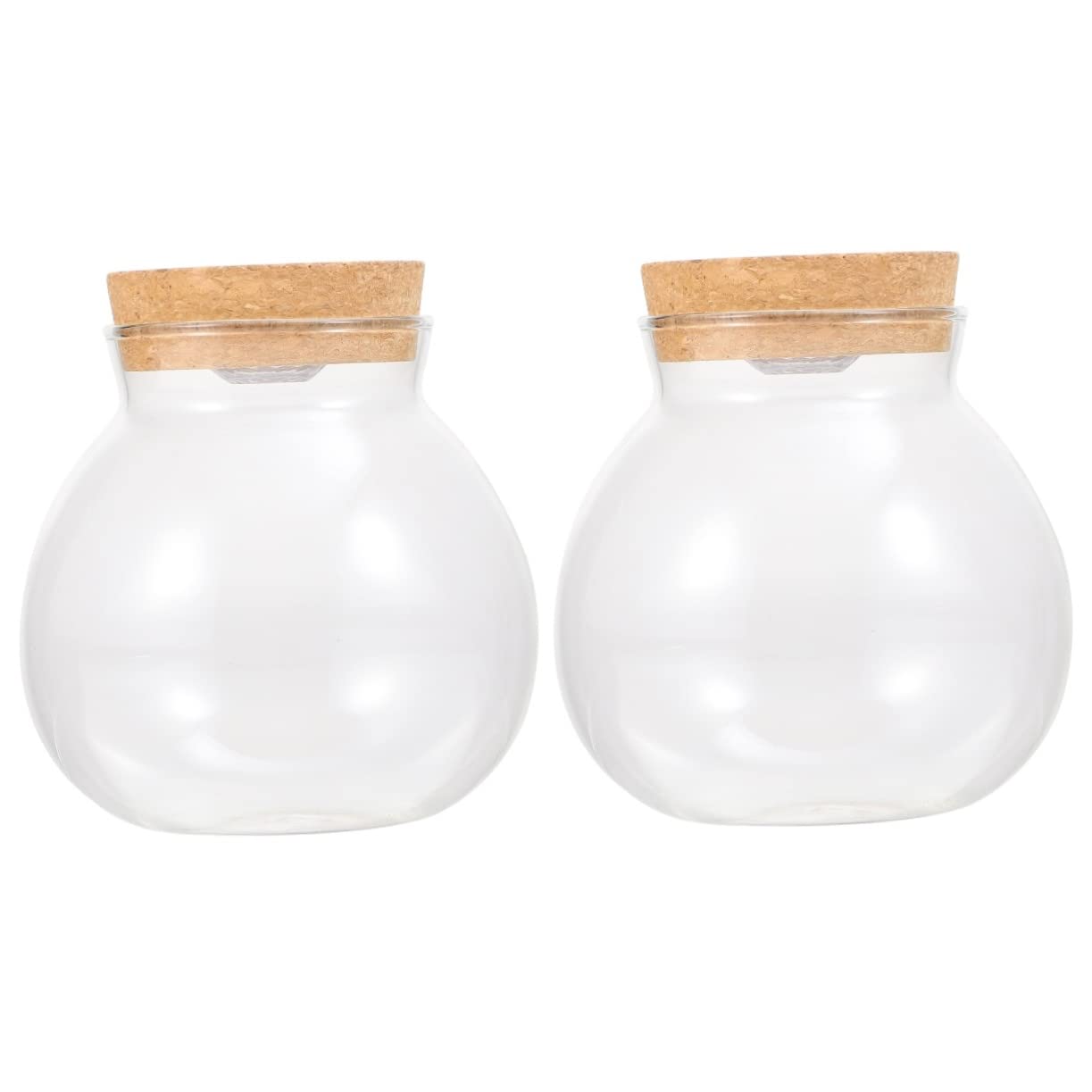 DOITOOL 2pcs DIY Micro Landscape Bottle Terrarium LED Light Glass Bottle Cover for Fish and Live Plants Aquarium Ornament for Boys and Girls and Home Display