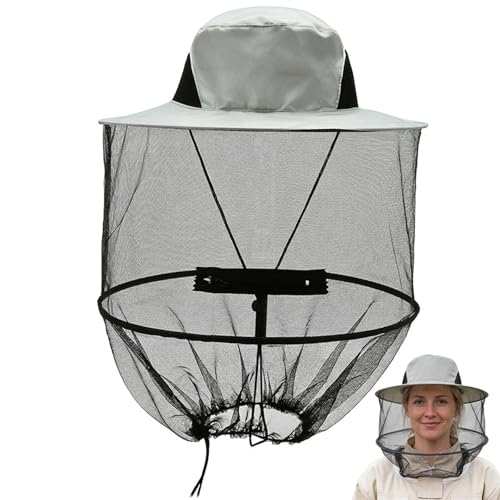 Imkerhut mit Schleier Moskitonetz Kopf Imker Schleier Imkerhut Imker Praktischer Kopfschutz mit Netz Ein Hut mit Schleier
