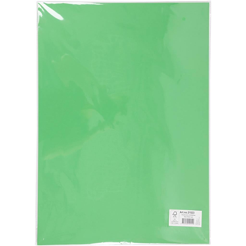 Creativ 21523 karton kolorowy A2 420x600 mm 180 g zielony trawiasty 10 arkuszy