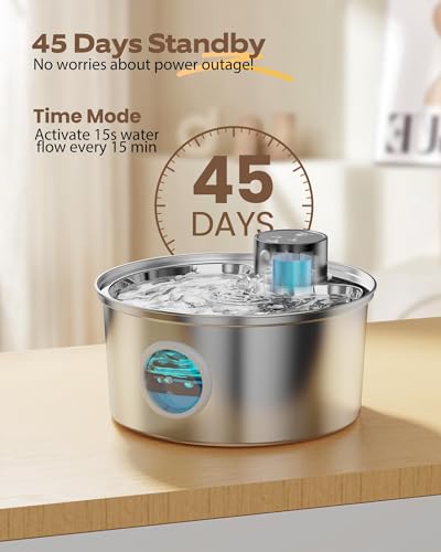 Fontanella per Gatti Senza Fili con 6 Filtri a Carbone + 3 Spugne: Fontana per Gatti con Sensore - 3,2L Fontanella Gatto - Silenziosa Fontanella per Gatti con Sensore di Movimento - FOFNON