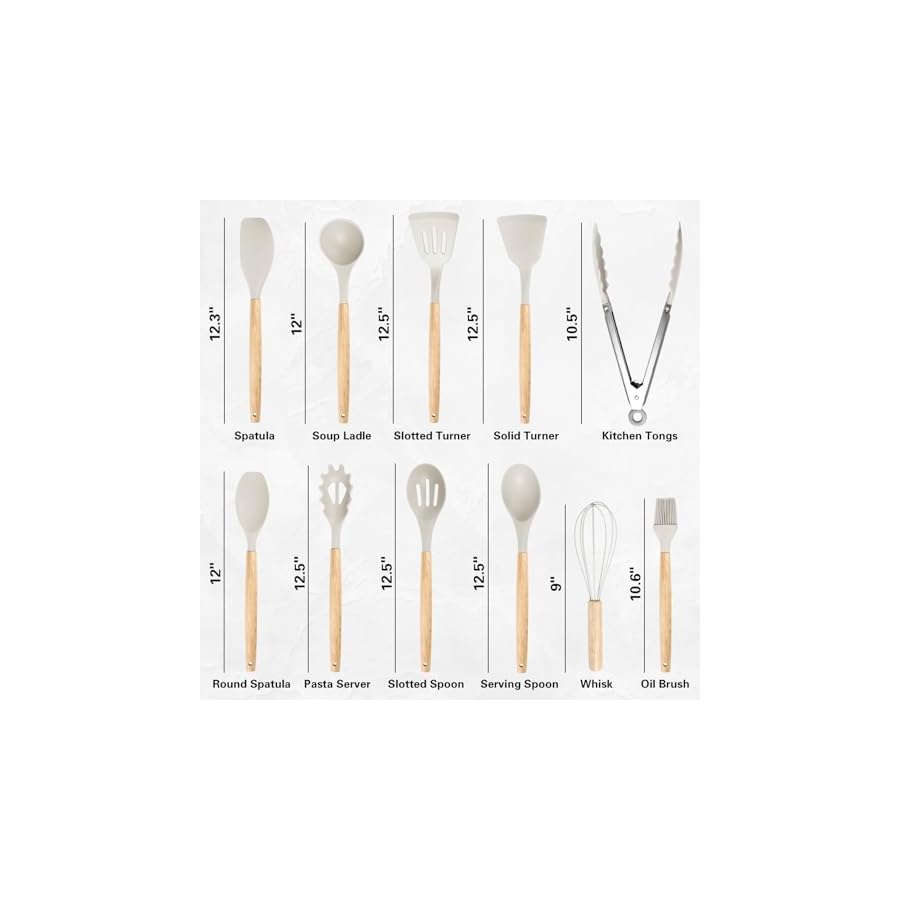 19PCS-Kitchen-Knife-Set-with-Block-Professional-5-PCS-High-Carbon-Stainless-Steel-Cooking-Knives-Set-Knife-Block-Set-with-11-PCS-Silicone-Kitchen-Utensils-Set-Convenient-White CADABY 19PCS Kitchen Knife Set with Block, Professional 5 PCS High Carbon Stainless Steel Cooking Knives Set Knife Block Set with 11 PCS Silicone Kitchen Utensils Set, Convenient, White