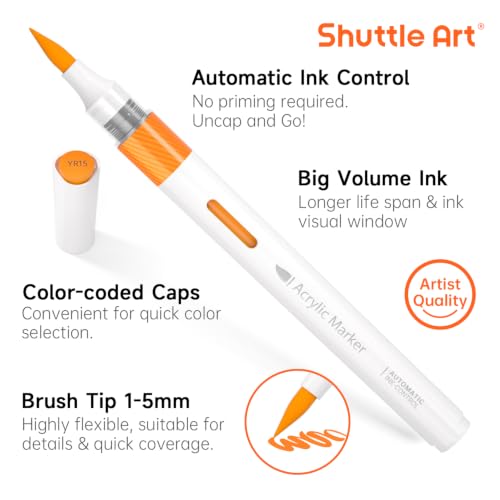 Image of Shuttle Art 96 Colors Acrylic Paint Markers