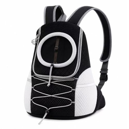 Mochila transpirable para gatos con correa de seguridad interna 2
