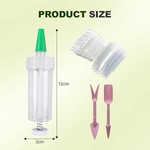 Mini esparcidor de semillas manual para jardín miniatura 2