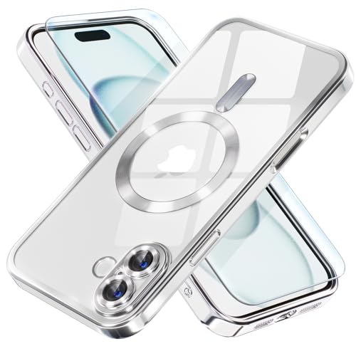 Image of Misea Magnetic for iPhone 16 Plus Case Compatible with MagSafe Silver