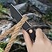 VALKNUT EDC Folding Pocket Knife, D2 Steel Sheepsfoot Stonewashed Blade Knives with Black G10 Handle, Small Utility Pocket Knife for Outdoor Camping & Hiking Work