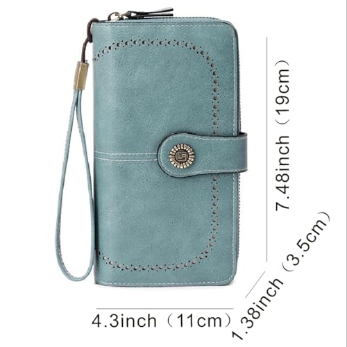 Anti-magnetic wallet, long zipper, women's wallet, large capacity clutch2