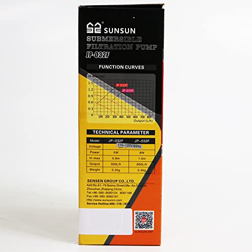 Filtro Interno JP 032F Sunsun para Aquários 350L/H - 127V