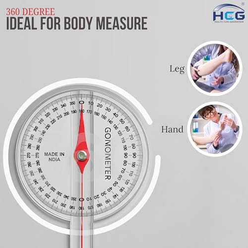 Image of Goniometer Set of 3 | Transparent Plastic Protractor 6 inch, 8 inch, 12 inch | 180 Joint Angle Measurement Tool for Physiotherapy, Ortho, Physical Therapy, Rehabilitation Use