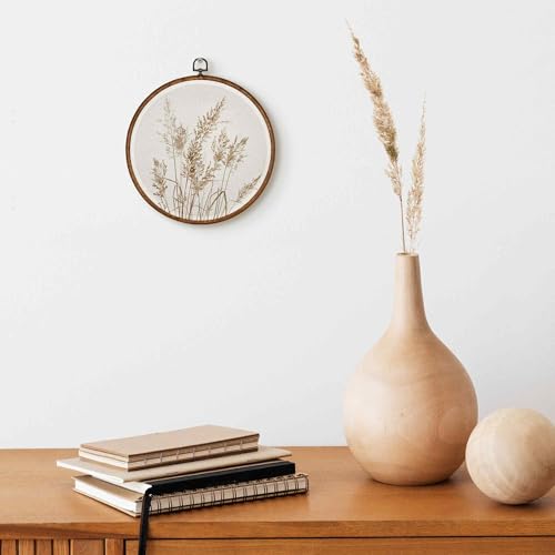 TLESKE-Beige-Rustic-Fall-Botanical-Round-Wall-Art-Decor-Boho-Autumn-Wildflower-Floral-Framed-Canvas-Prints-Wall-Art-Artwork-Neutral-Vintage-Wall-Hanging-Door-Decor-Decorations-for-Farmhouse-Bedroom-Li TLESKE Beige Rustic Fall Botanical Round Wall Art Decor Boho Autumn Wildflower Floral Framed Canvas Prints Wall Art Artwork Neutral Vintage Wall Hanging Door Decor Decorations for Farmhouse Bedroom Li