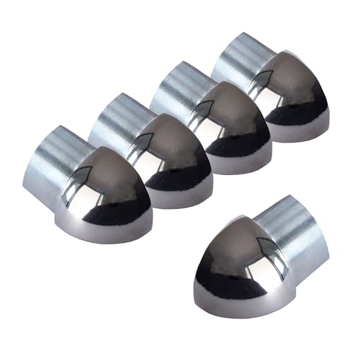 5X Dalsys Outer Corner for Tile Trim 10mm Quarter Circle Profile Polished Stainless Steel