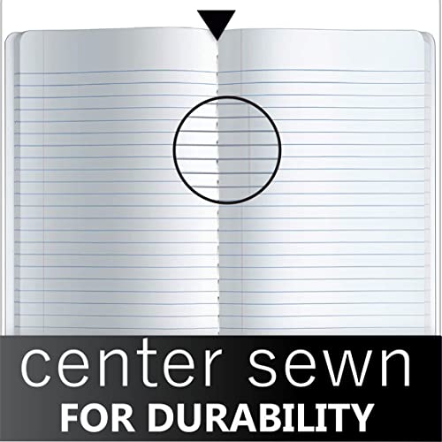 Auksales Composition Notebooks, Wide Ruled Paper, 9-3/4" X 7-1/2", Black Marble Covers, 100 Sheets, Pack Of 3 #TOP4