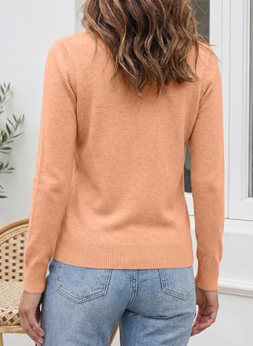 Image of SHEWIN Womens Sweaters 2026 Casual Crewneck Long Sleeve Lightweight Knit Pullover Sweater Tops Fall Clothes