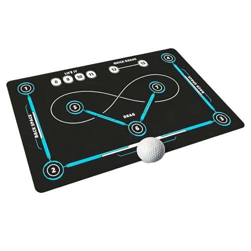Tapis de manipulation de bâton de hockey grand format avec surface de précision antidérapante