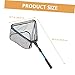 Yardwe Portable Fishing Net Large Fish Net Sturdy Aluminum Collapsible Fishing Basket for All Anglers