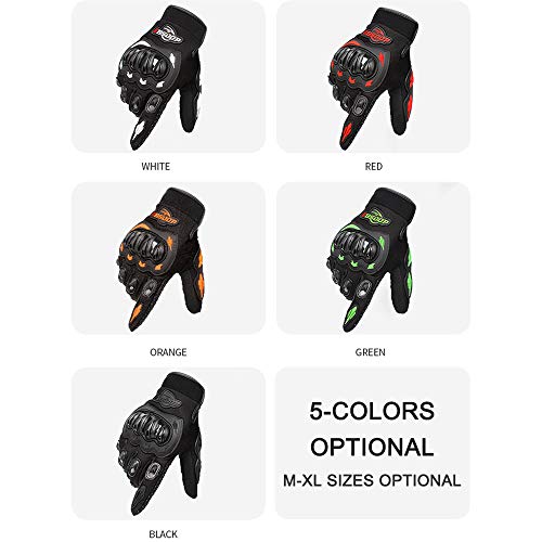 Sangmei Luvas de motocicleta masculinas tela sensível ao toque de dedo completo motocicleta motocicl