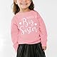 Big Sister Sweatshirt Baby Ankündigung Pullover Mädchen Kinder Langarmshirt Befördert Zu Große Schwester Outfit Neugeborenen Pulli Geschwister Babykleidung Warmer Kinderkleidung(Rosa,3-4Jahre)