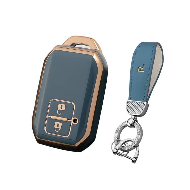 Coque de clé Suzuki Swift en TPU premium étui finition gris métallisé anti choc