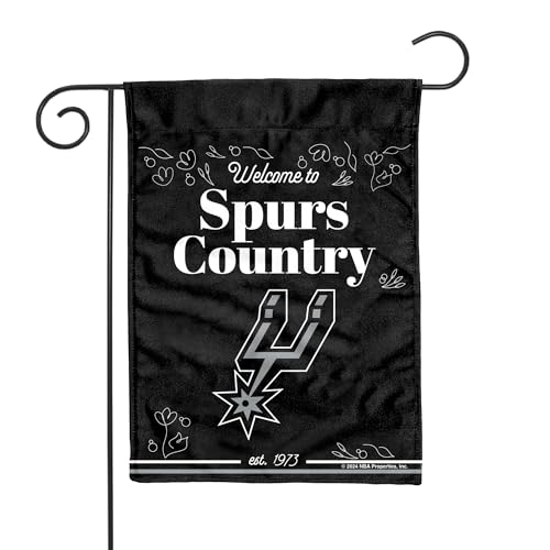 Rico Industries NBA Basketball San Antonio Spurs 13 x 18 Double Sided Garden Flag