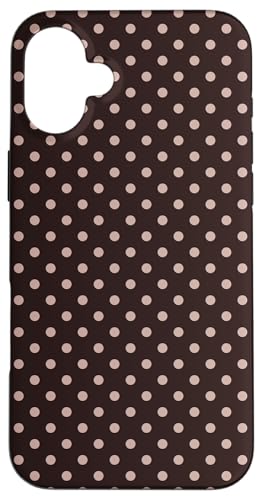 Motif à pois classique, marron, pois bohèmes Coque pour iPhone 16 Plus