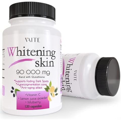 Glutathione Supplement for Glowing Skin - Perfect Vegan Blend with L-Glutathione Supplements, Vitamin C, Anti-Aging, Brilliance, Antioxidant Effect for Women and Men - Pills 90000 mg - 120 Capsules Cover