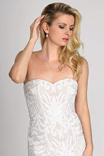 Mariell Pearl Drop Wedding Earrings with CZ Crystals, Jewelry for Brides, Bridesmaids, Birthday Gift4