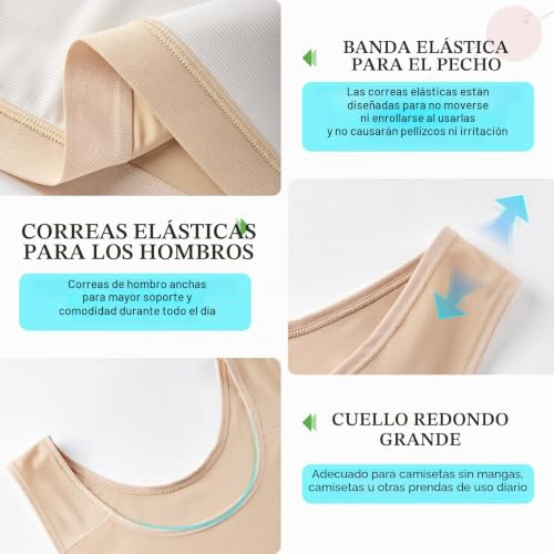 Binder pecho transpirable XUJI ideal para uso diario y ropa deportiva en hombres FTM 5