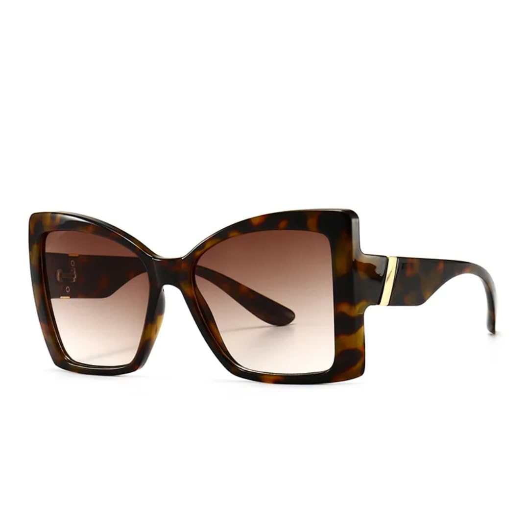 Lunettes de soleil œil de chat de luxe à monture large chic - 8