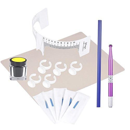 RADIONICS Eyebrow Microblading Kit Eyebrow Tattoo Set With 5 Needles Eyebrow Ruler Eyebrow Pigment Practice Skin for Eyebrow Tattoo Permanent Makeup-picture-20